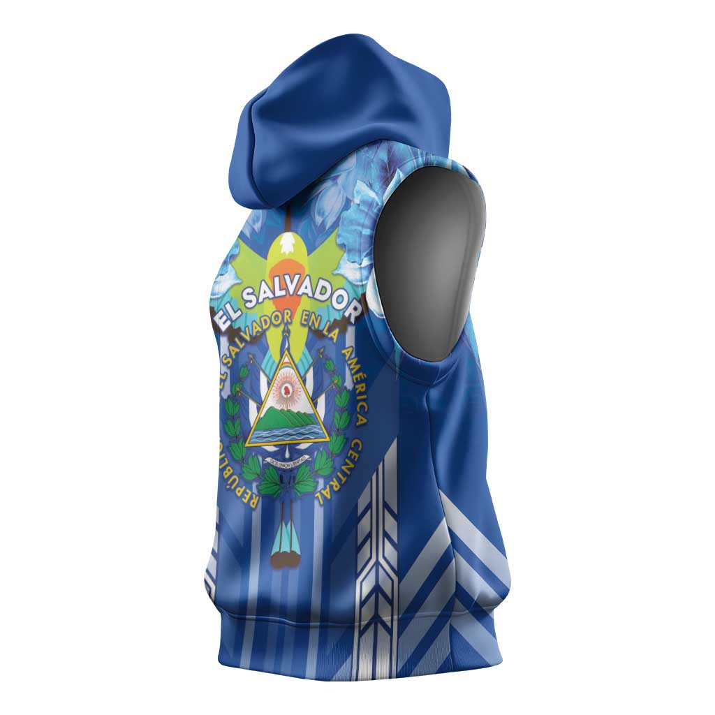 Viva El Salvador Sleeveless Hoodie Happy Independence Day - Wonder Print Shop