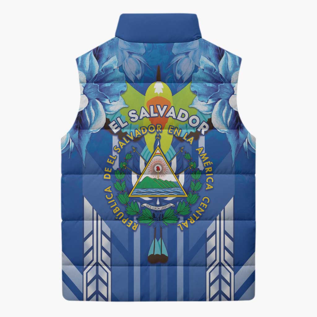 Viva El Salvador Sleeveless Puffer Jacket Happy Independence Day - Wonder Print Shop