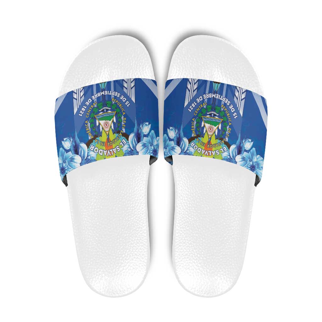 Viva El Salvador Slide Sandals Happy Independence Day - Wonder Print Shop