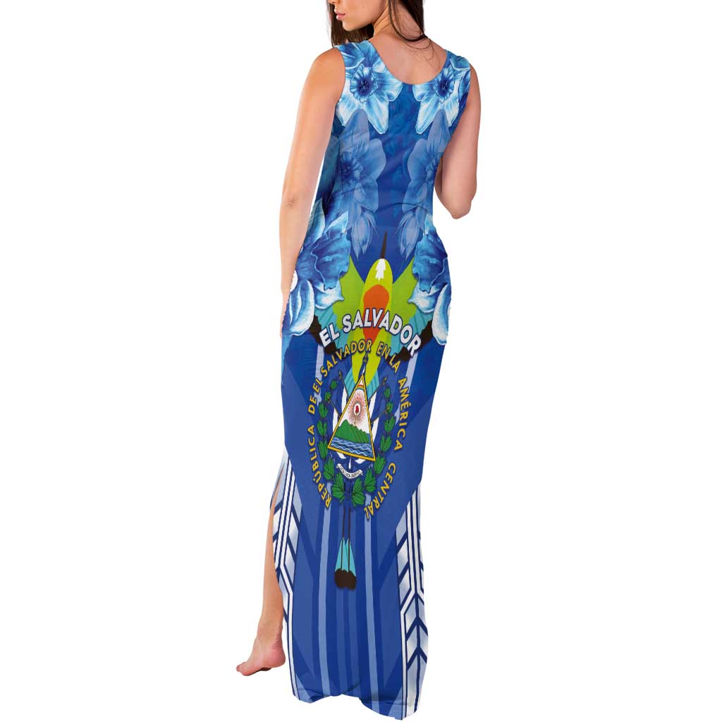 Viva El Salvador Tank Maxi Dress Happy Independence Day - Wonder Print Shop