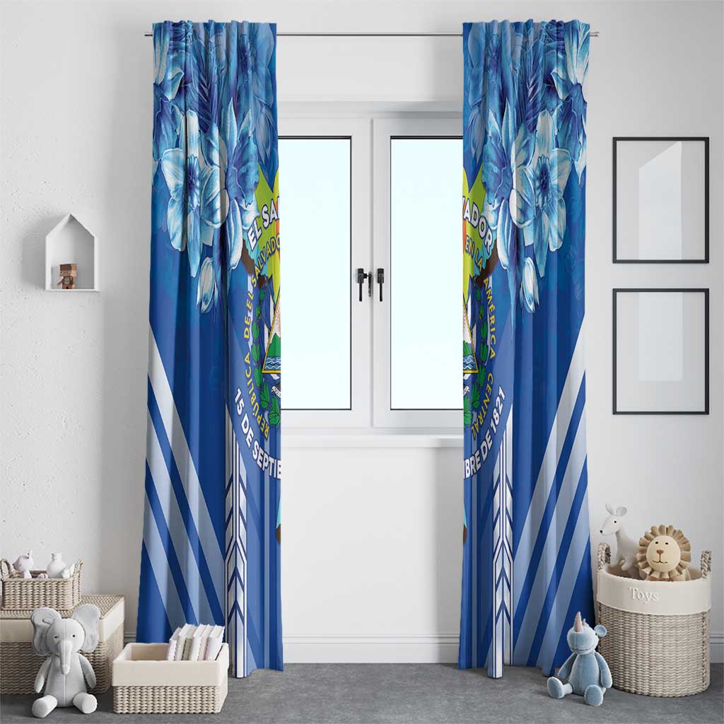 Viva El Salvador Window Curtain Happy Independence Day - Wonder Print Shop