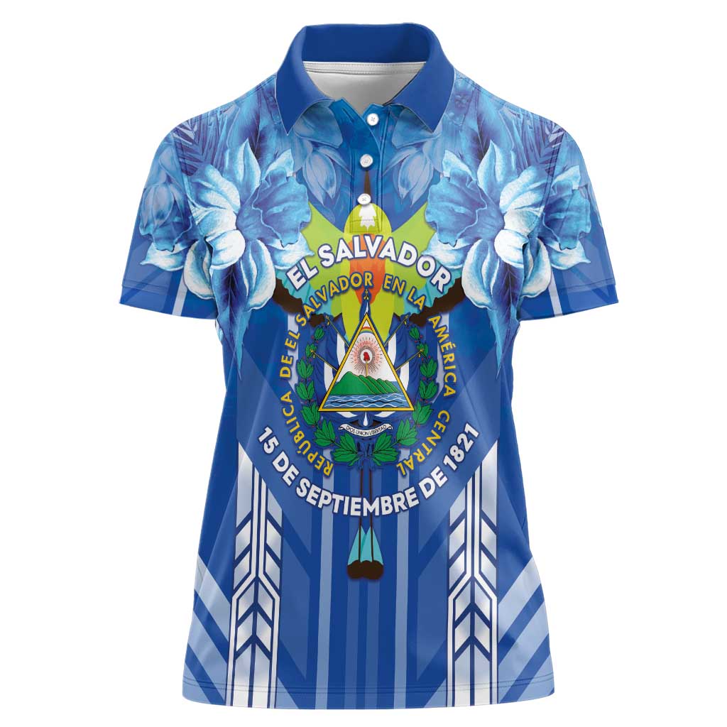 Viva El Salvador Women Polo Shirt Happy Independence Day - Wonder Print Shop