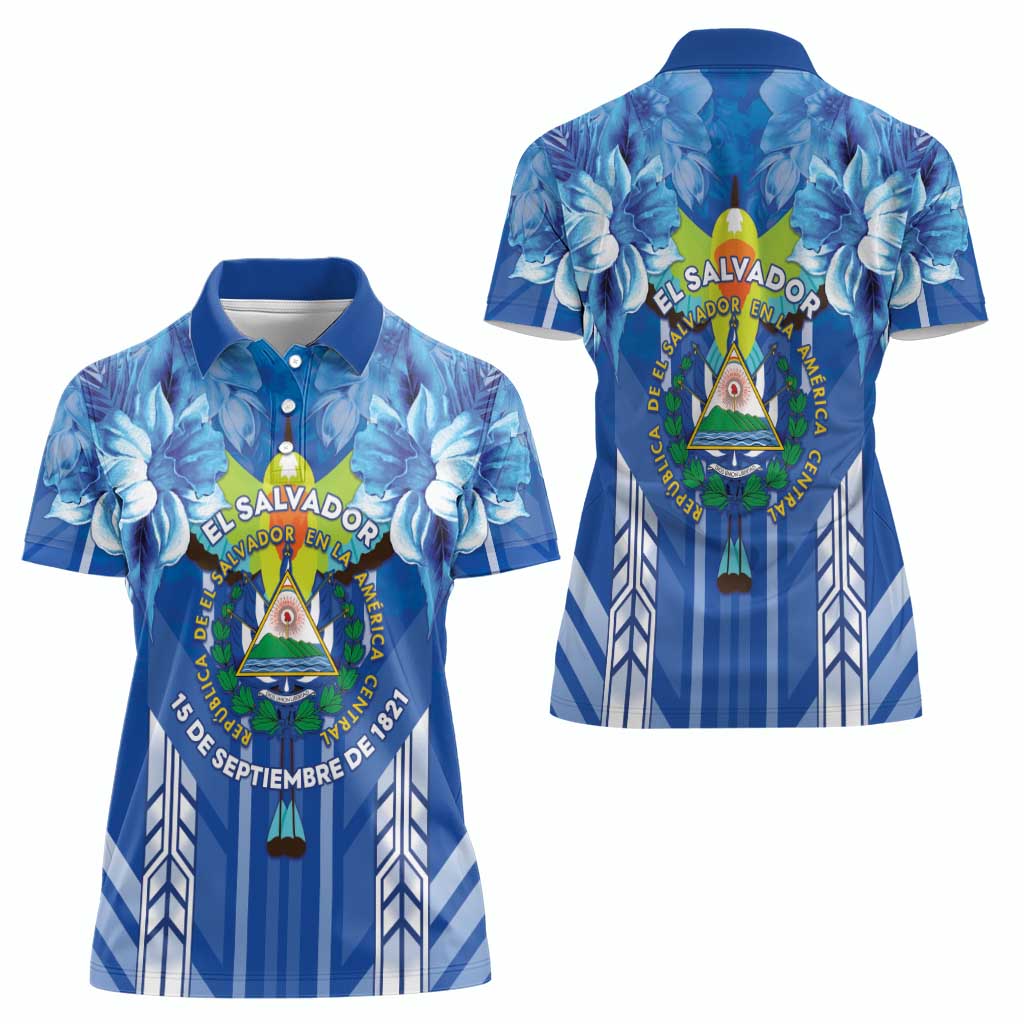 Viva El Salvador Women Polo Shirt Happy Independence Day - Wonder Print Shop