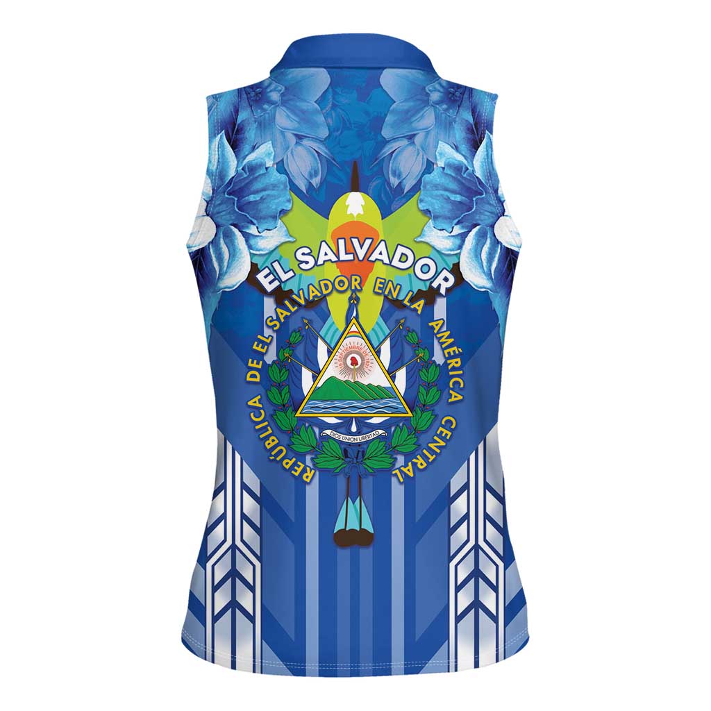 Viva El Salvador Women Sleeveless Polo Shirt Happy Independence Day - Wonder Print Shop