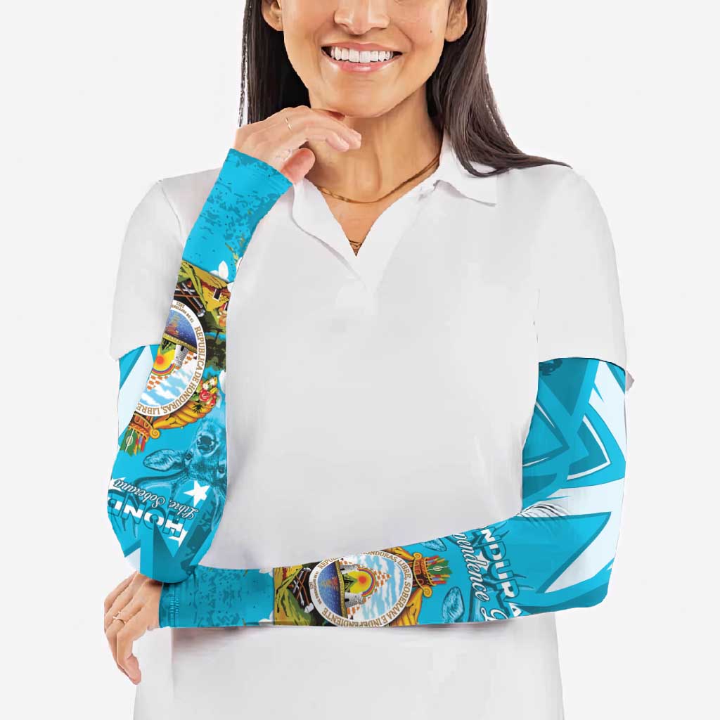 Honduras Independence Day Arm Sleeves Coat Of Arms Special Style - Wonder Print Shop