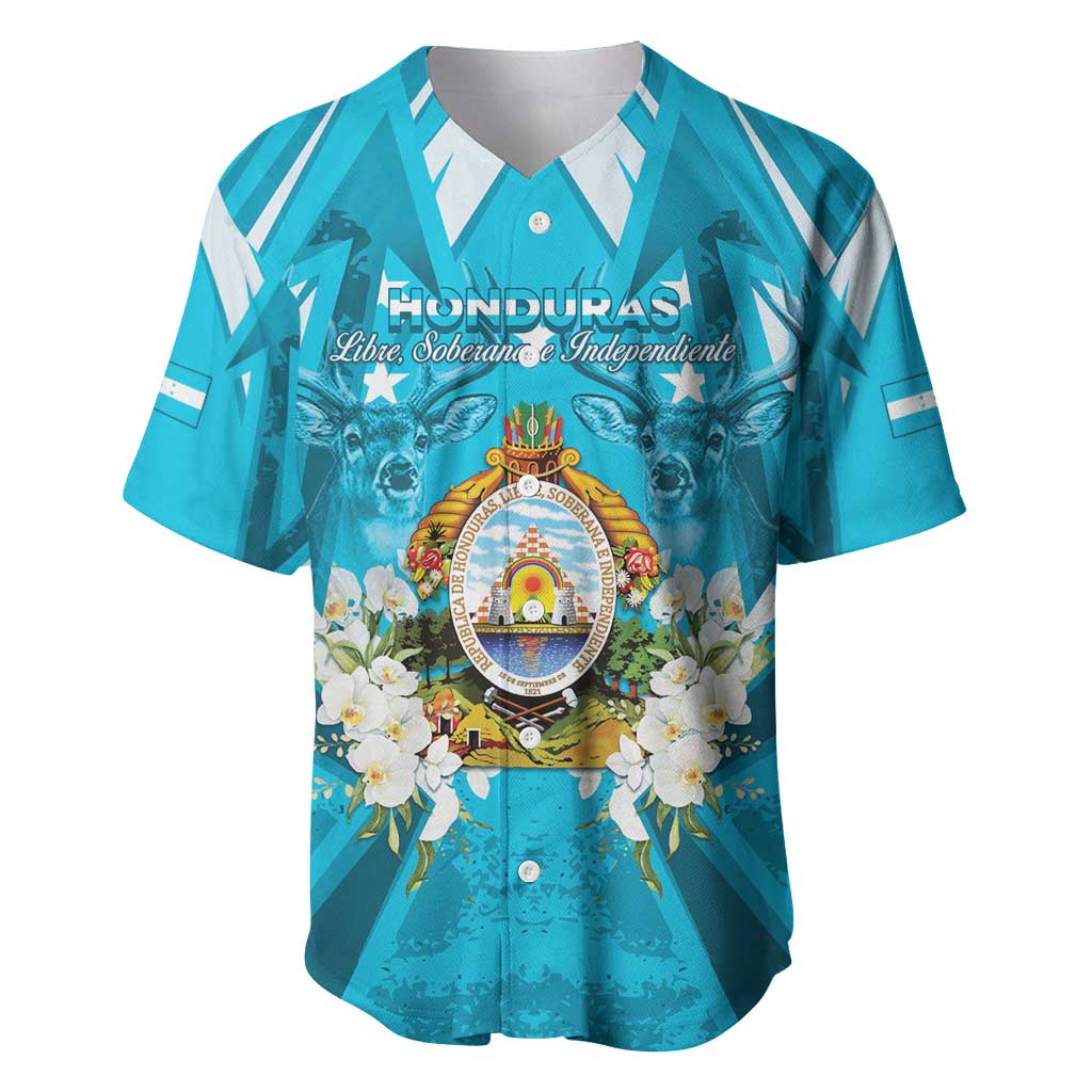 Honduras Independence Day Baseball Jersey Coat Of Arms Special Style - Wonder Print Shop