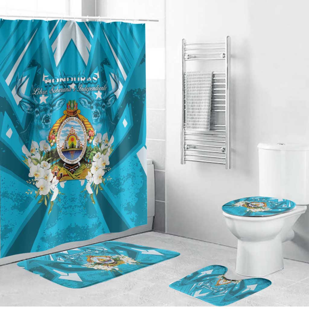 Honduras Independence Day Bathroom Set Coat Of Arms Special Style - Wonder Print Shop