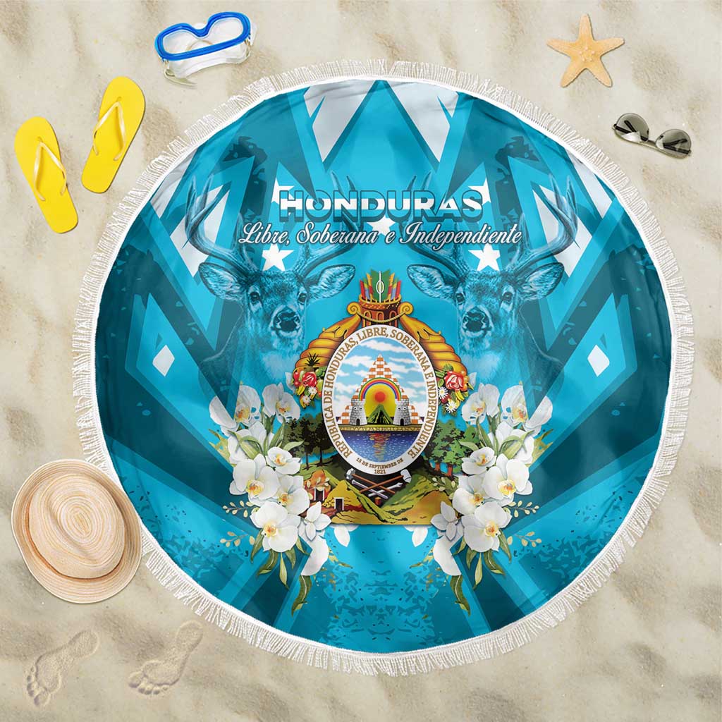 Honduras Independence Day Beach Blanket Coat Of Arms Special Style - Wonder Print Shop
