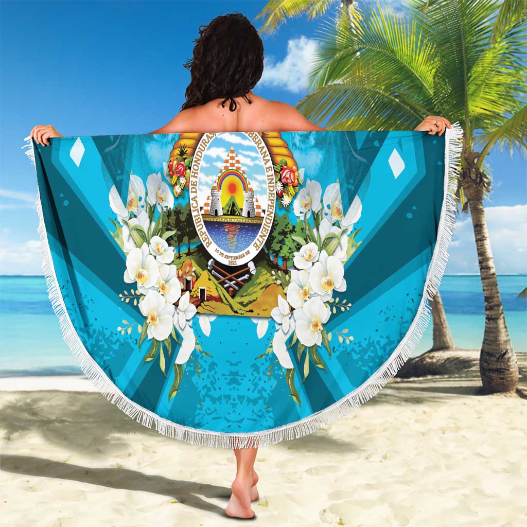 Honduras Independence Day Beach Blanket Coat Of Arms Special Style - Wonder Print Shop