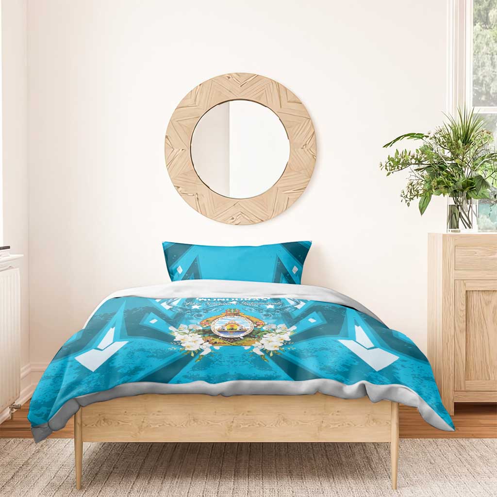 Honduras Independence Day Bedding Set Coat Of Arms Special Style - Wonder Print Shop