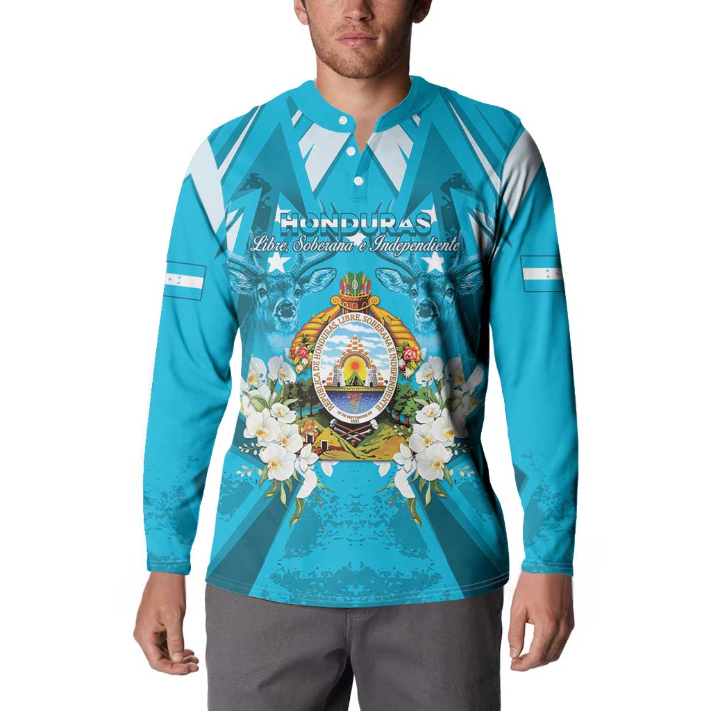 Honduras Independence Day Button Sweatshirt Coat Of Arms Special Style - Wonder Print Shop
