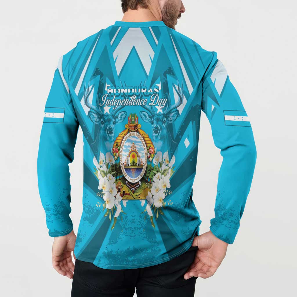 Honduras Independence Day Button Sweatshirt Coat Of Arms Special Style - Wonder Print Shop