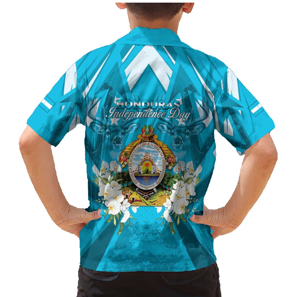 Honduras Independence Day Family Matching Mermaid Dress and Hawaiian Shirt Coat Of Arms Special Style - Wonder Print Shop