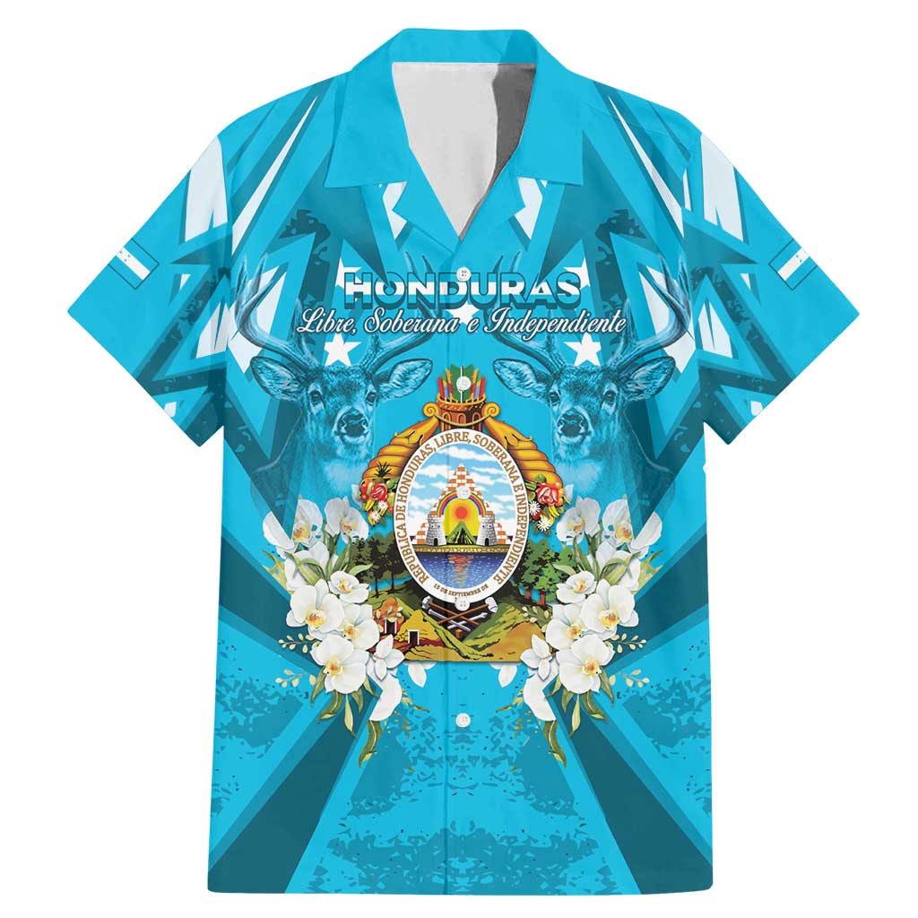 Honduras Independence Day Family Matching Mermaid Dress and Hawaiian Shirt Coat Of Arms Special Style - Wonder Print Shop