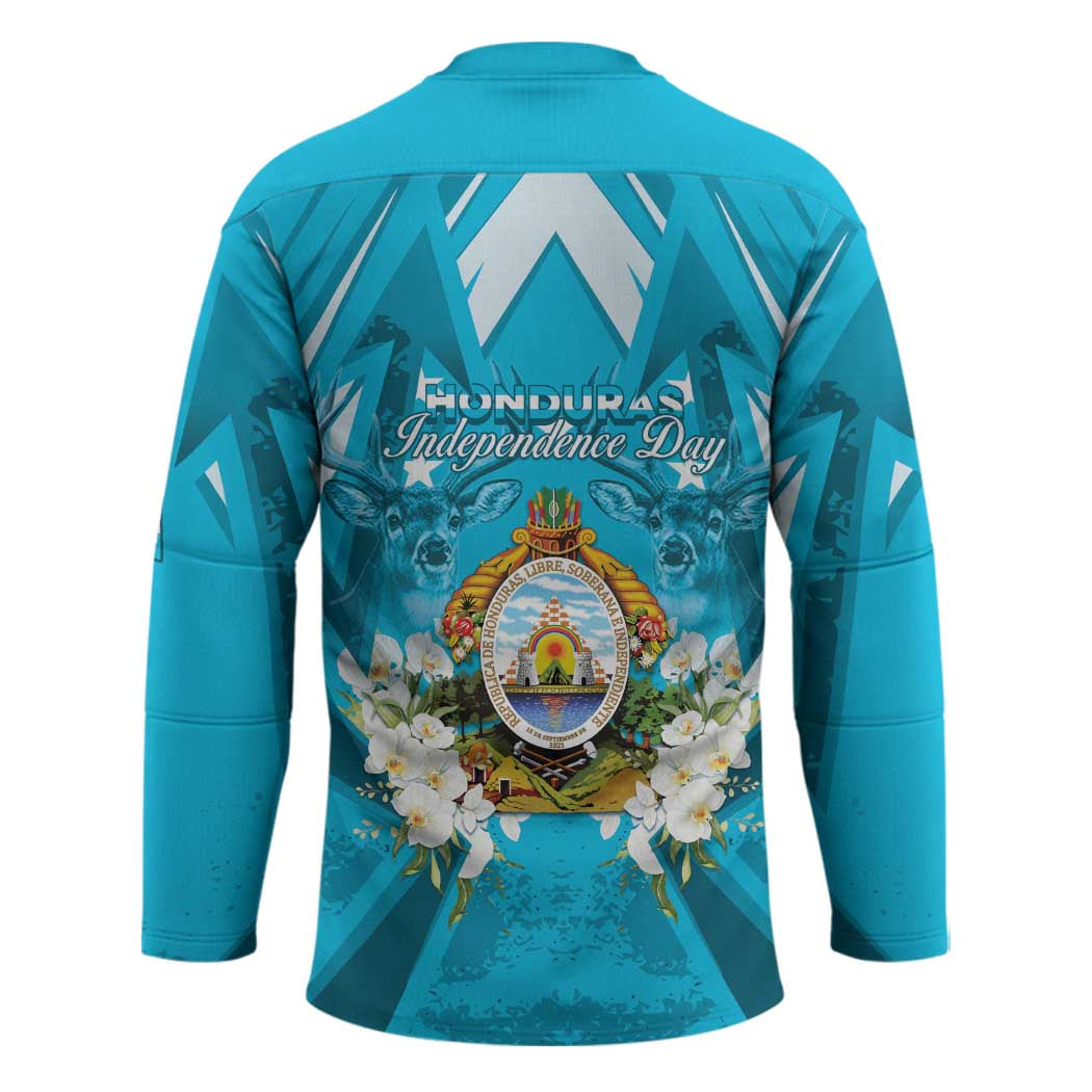 Honduras Independence Day Hockey Jersey Coat Of Arms Special Style - Wonder Print Shop