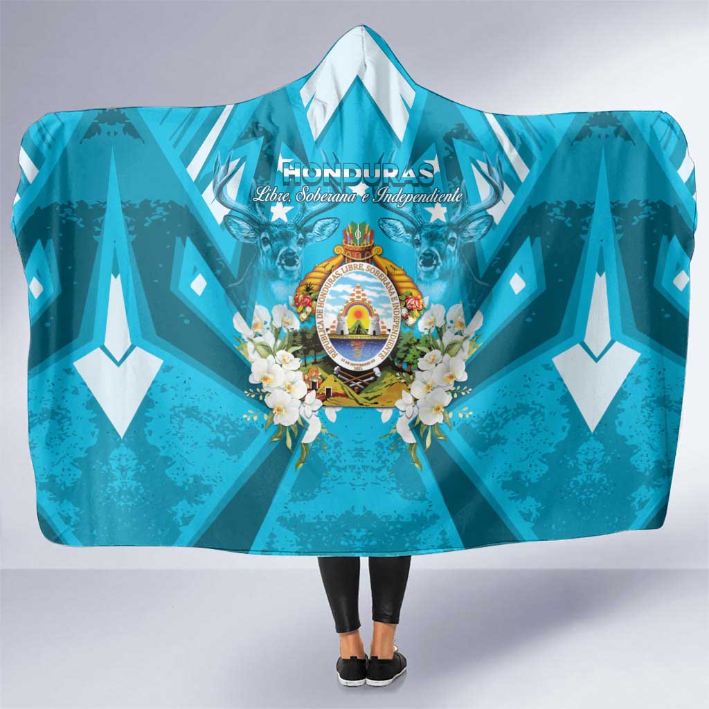 Honduras Independence Day Hooded Blanket Coat Of Arms Special Style - Wonder Print Shop