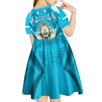 Honduras Independence Day Kid Short Sleeve Dress Coat Of Arms Special Style - Wonder Print Shop