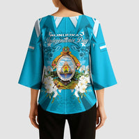 Honduras Independence Day Kimono Sleeve Blouse Coat Of Arms Special Style - Wonder Print Shop