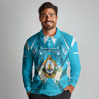 Honduras Independence Day Long Sleeve Polo Shirt Coat Of Arms Special Style - Wonder Print Shop
