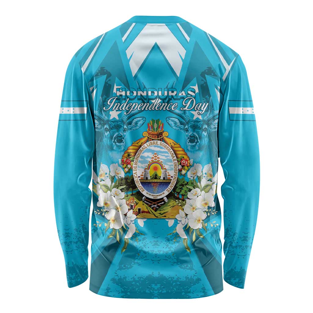Honduras Independence Day Long Sleeve Shirt Coat Of Arms Special Style - Wonder Print Shop