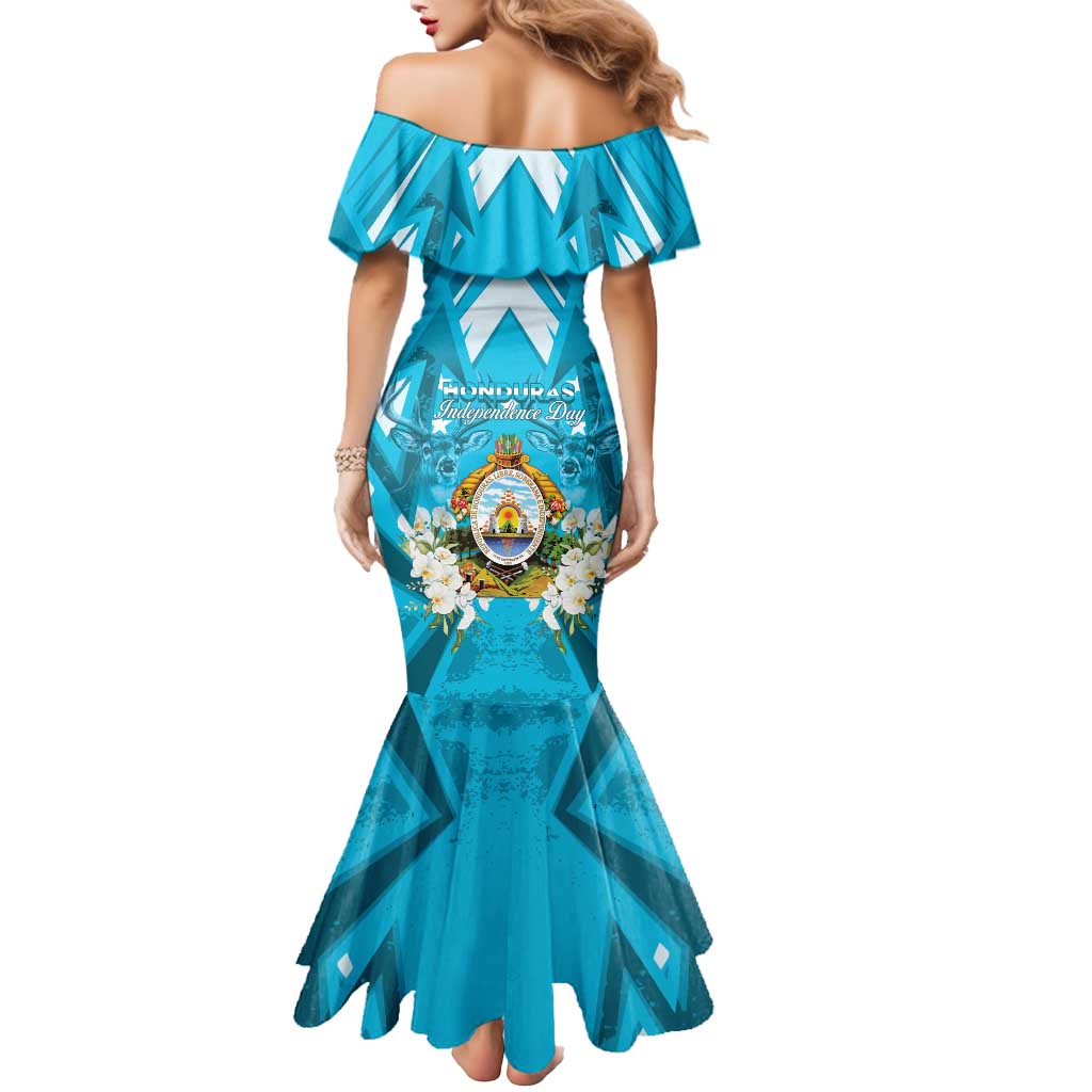 Honduras Independence Day Mermaid Dress Coat Of Arms Special Style - Wonder Print Shop