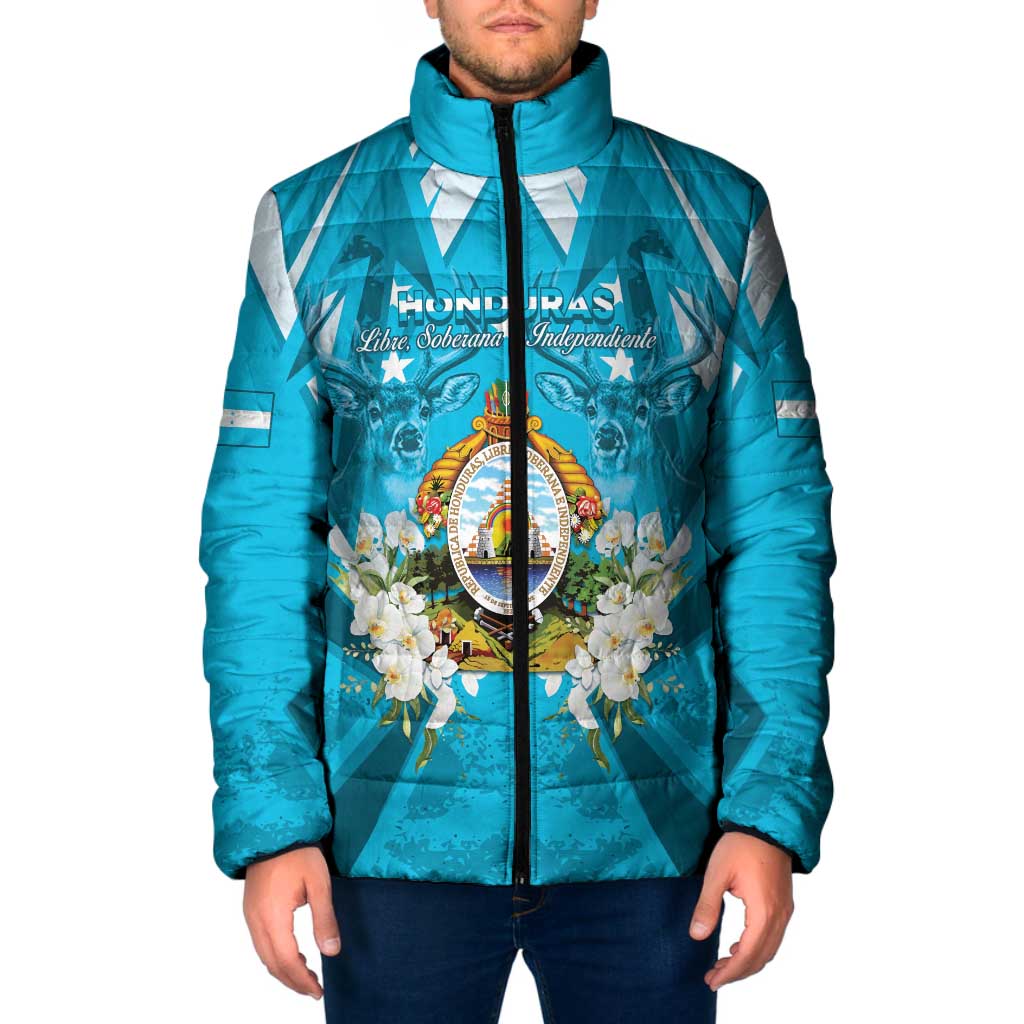 Honduras Independence Day Padded Jacket Coat Of Arms Special Style - Wonder Print Shop
