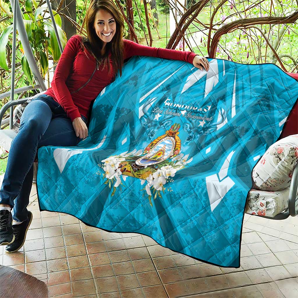 Honduras Independence Day Quilt Coat Of Arms Special Style - Wonder Print Shop