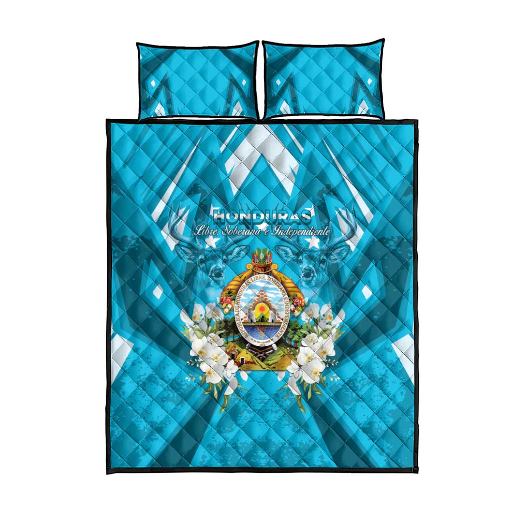Honduras Independence Day Quilt Bed Set Coat Of Arms Special Style - Wonder Print Shop