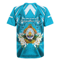 Honduras Independence Day Rugby Jersey Coat Of Arms Special Style - Wonder Print Shop