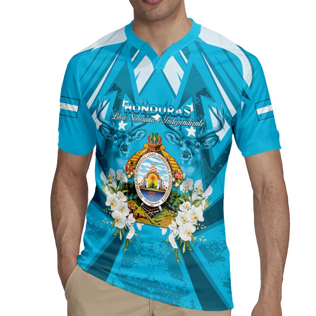 Honduras Independence Day Rugby Jersey Coat Of Arms Special Style - Wonder Print Shop