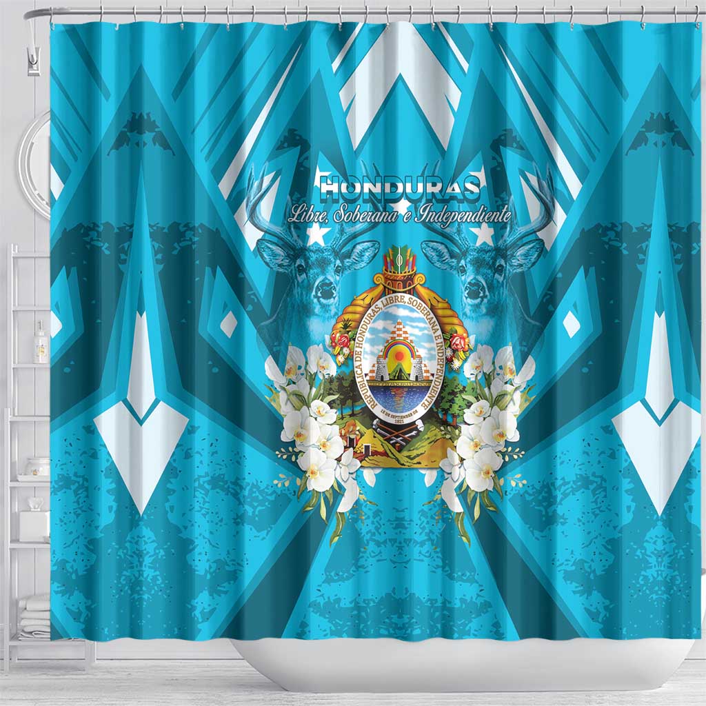 Honduras Independence Day Shower Curtain Coat Of Arms Special Style - Wonder Print Shop