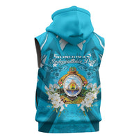 Honduras Independence Day Sleeveless Zip Hoodie Coat Of Arms Special Style - Wonder Print Shop