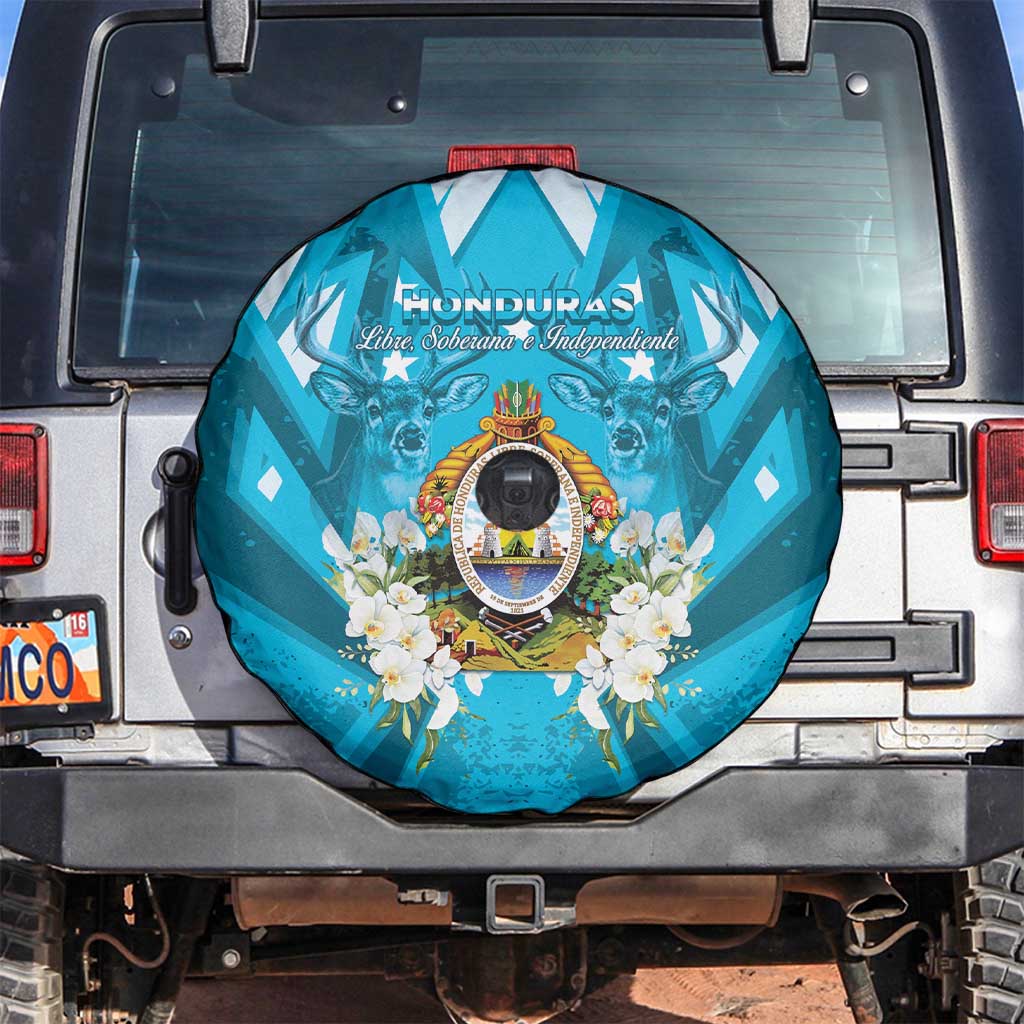 Honduras Independence Day Spare Tire Cover Coat Of Arms Special Style - Wonder Print Shop