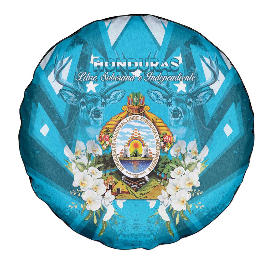 Honduras Independence Day Spare Tire Cover Coat Of Arms Special Style - Wonder Print Shop