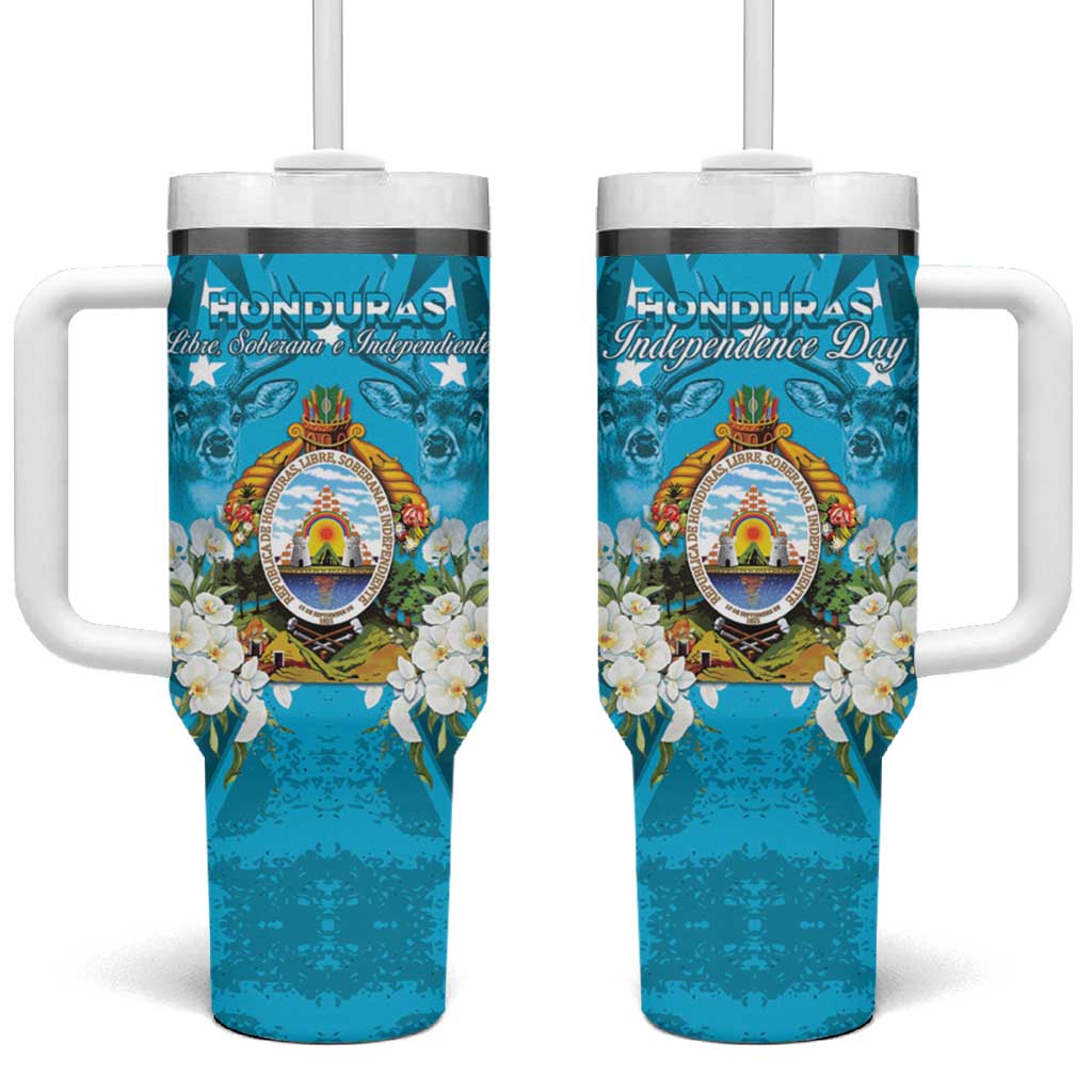 Honduras Independence Day Tumbler With Handle Coat Of Arms Special Style - Wonder Print Shop