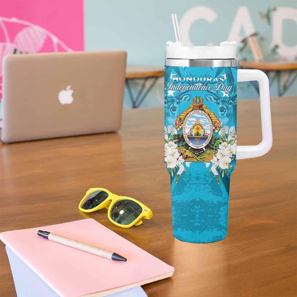 Honduras Independence Day Tumbler With Handle Coat Of Arms Special Style - Wonder Print Shop