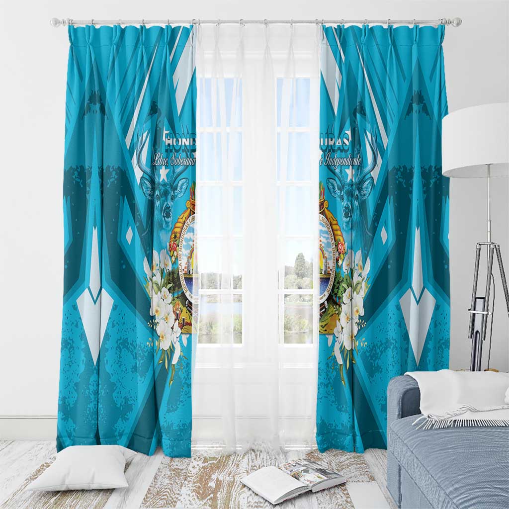 Honduras Independence Day Window Curtain Coat Of Arms Special Style - Wonder Print Shop