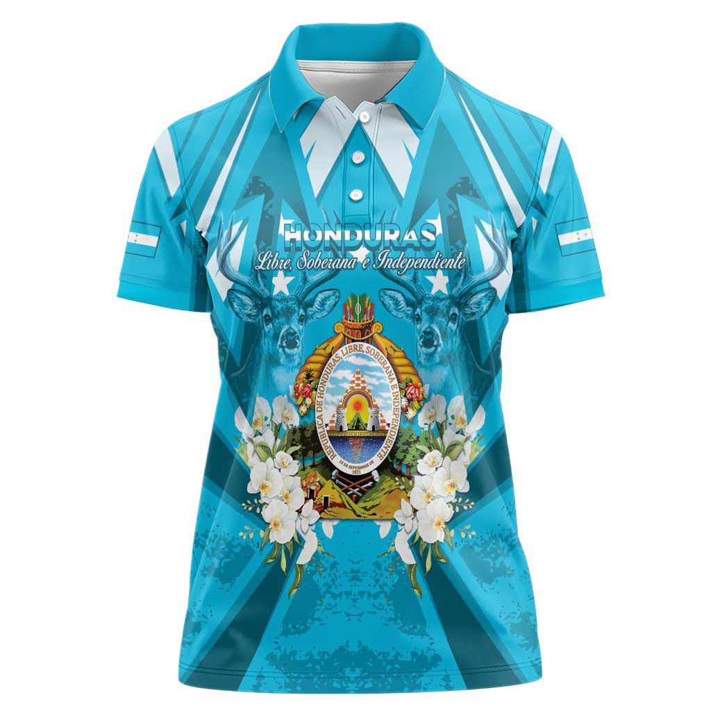 Honduras Independence Day Women Polo Shirt Coat Of Arms Special Style - Wonder Print Shop