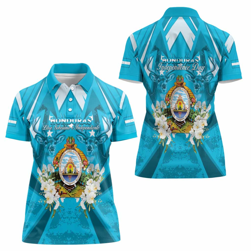 Honduras Independence Day Women Polo Shirt Coat Of Arms Special Style - Wonder Print Shop