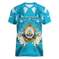 Honduras Independence Day Women V-Neck T-Shirt Coat Of Arms Special Style - Wonder Print Shop
