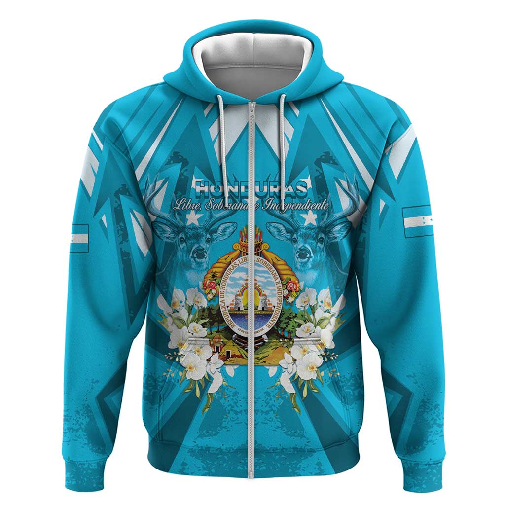 Honduras Independence Day Zip Hoodie Coat Of Arms Special Style - Wonder Print Shop