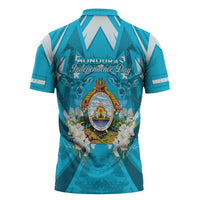 Honduras Independence Day Zipper Polo Shirt Coat Of Arms Special Style - Wonder Print Shop