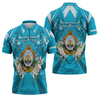Honduras Independence Day Zipper Polo Shirt Coat Of Arms Special Style - Wonder Print Shop