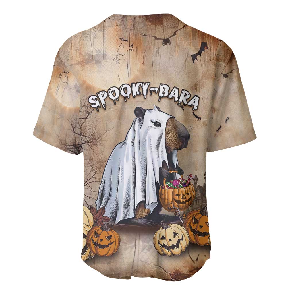 Halloween Capy Boo Ra Baseball Jersey Spooky Bara Season LT05 - Wonder Print Shop