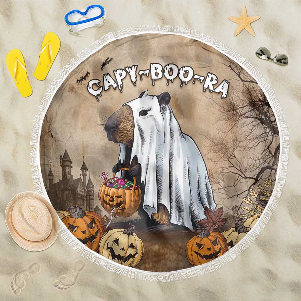 Halloween Capy Boo Ra Beach Blanket Spooky Bara Season LT05 - Wonder Print Shop