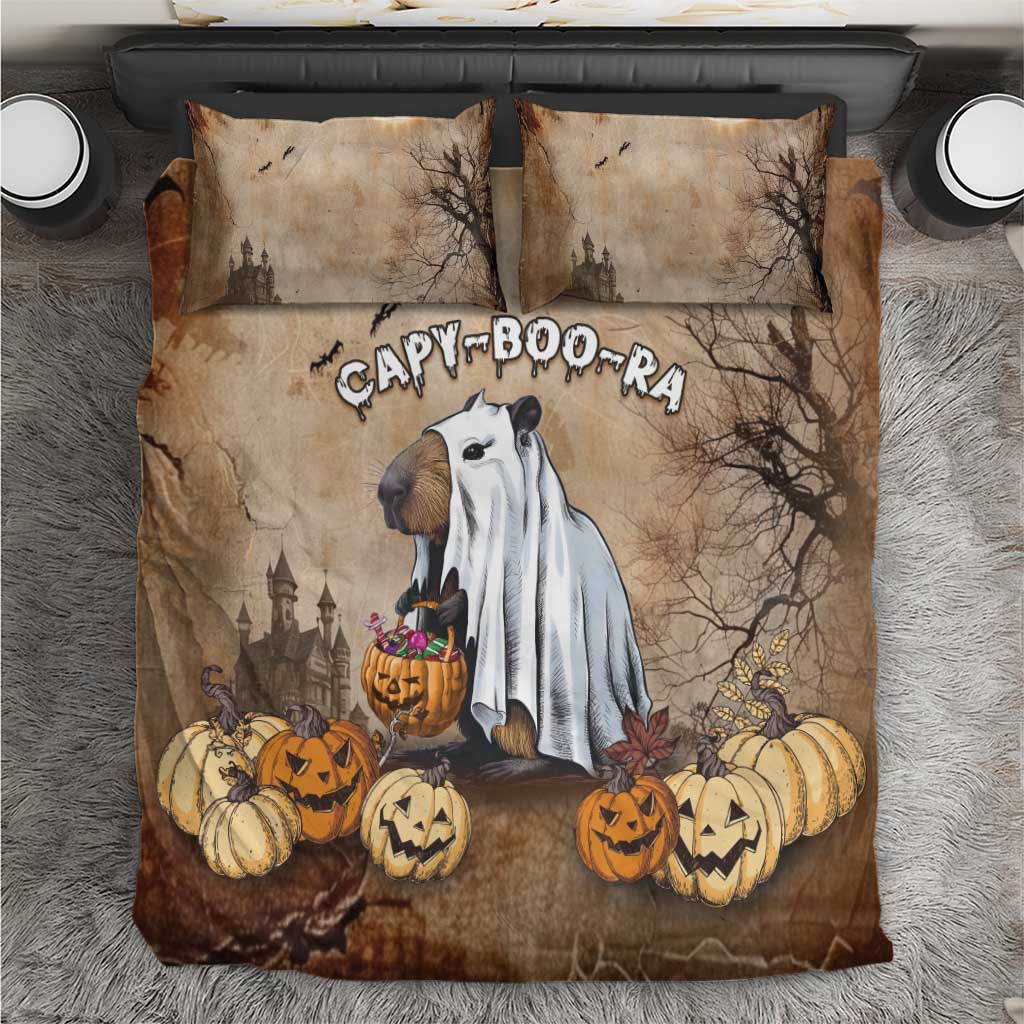 Halloween Capy Boo Ra Bedding Set Spooky Bara Season LT05 - Wonder Print Shop