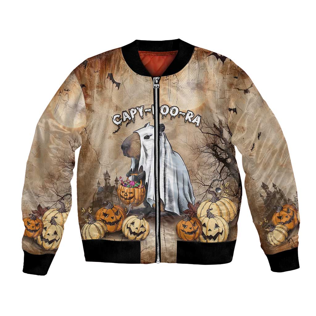 Halloween Capy Boo Ra Bomber Jacket Spooky Bara Season LT05 - Wonder Print Shop