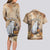 Halloween Capy Boo Ra Couples Matching Long Sleeve Bodycon Dress and Hawaiian Shirt Spooky Bara Season LT05 - Wonder Print Shop