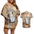 Halloween Capy Boo Ra Couples Matching Off Shoulder Short Dress and Hawaiian Shirt Spooky Bara Season LT05 - Wonder Print Shop