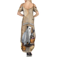 Halloween Capy Boo Ra Family Matching Summer Maxi Dress and Hawaiian Shirt Spooky Bara Season LT05 - Wonder Print Shop